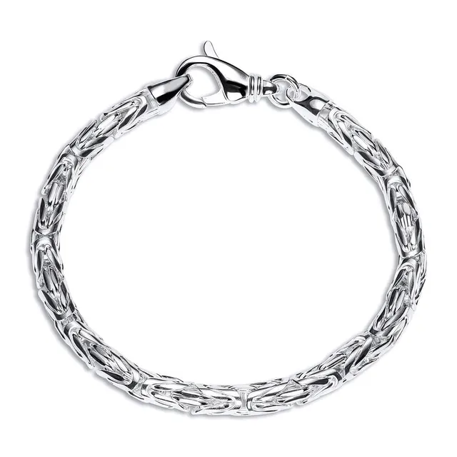 JEWLIX Königsarmband 5mm Armband Silber 23 cm Herren