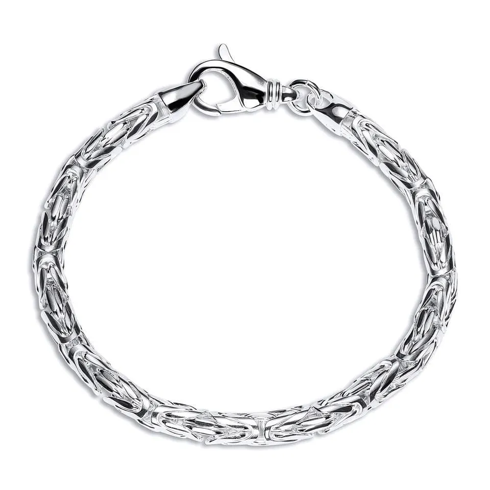JEWLIX Königsarmband 5mm Armband Silber 23 cm Herren
