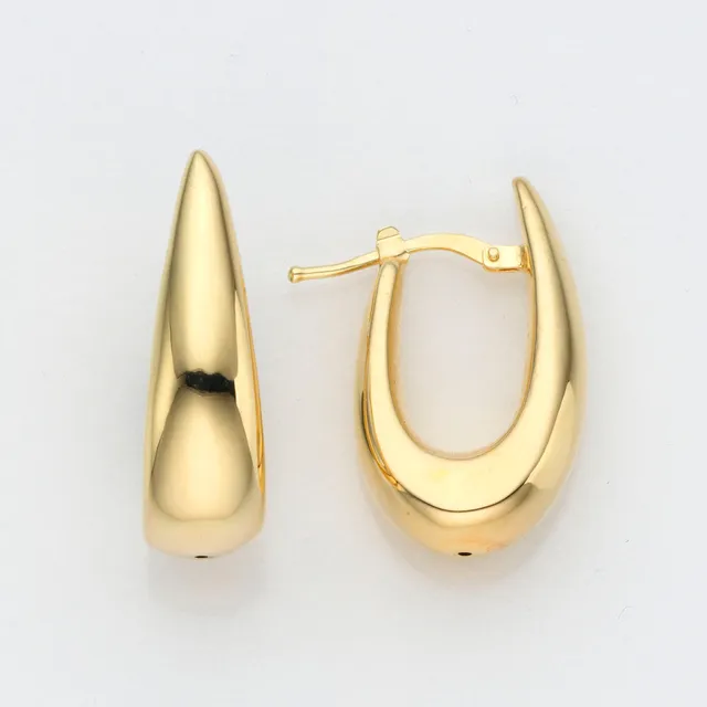 Eugen Rühle Ohrschmuck Bügel-Creolen 8,3x26,5mm Goldcreolen 585 Gelbgold