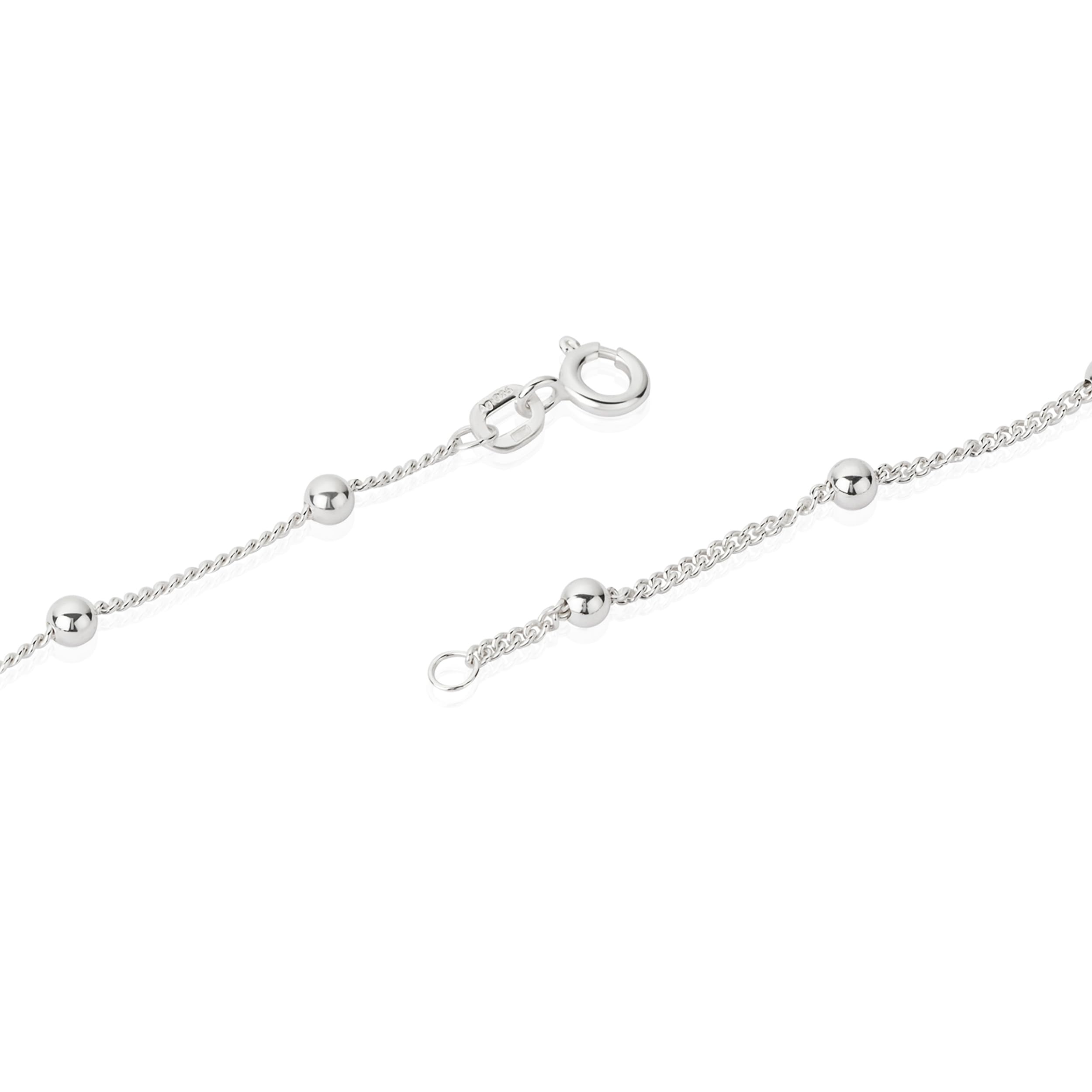 NKlaus Jewellery Panzerkette Kugeln 925 Silber Halskette 42cm