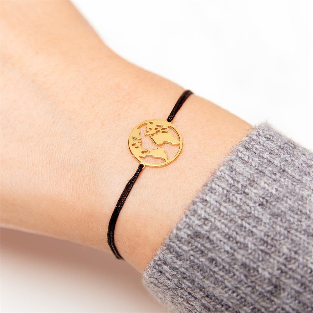 JEWLIX ID-Armband Welt Textil grau Silber Gold
