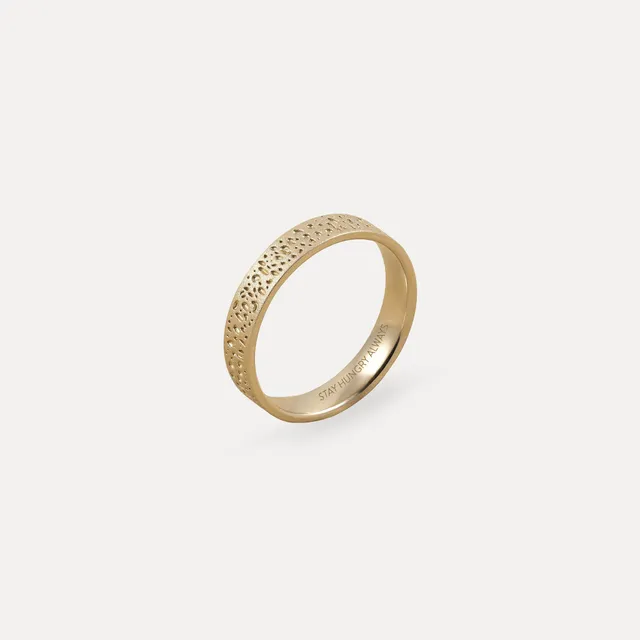 Stilnest Dotted Fair Band Ring 585 Gold Fairtrade 52