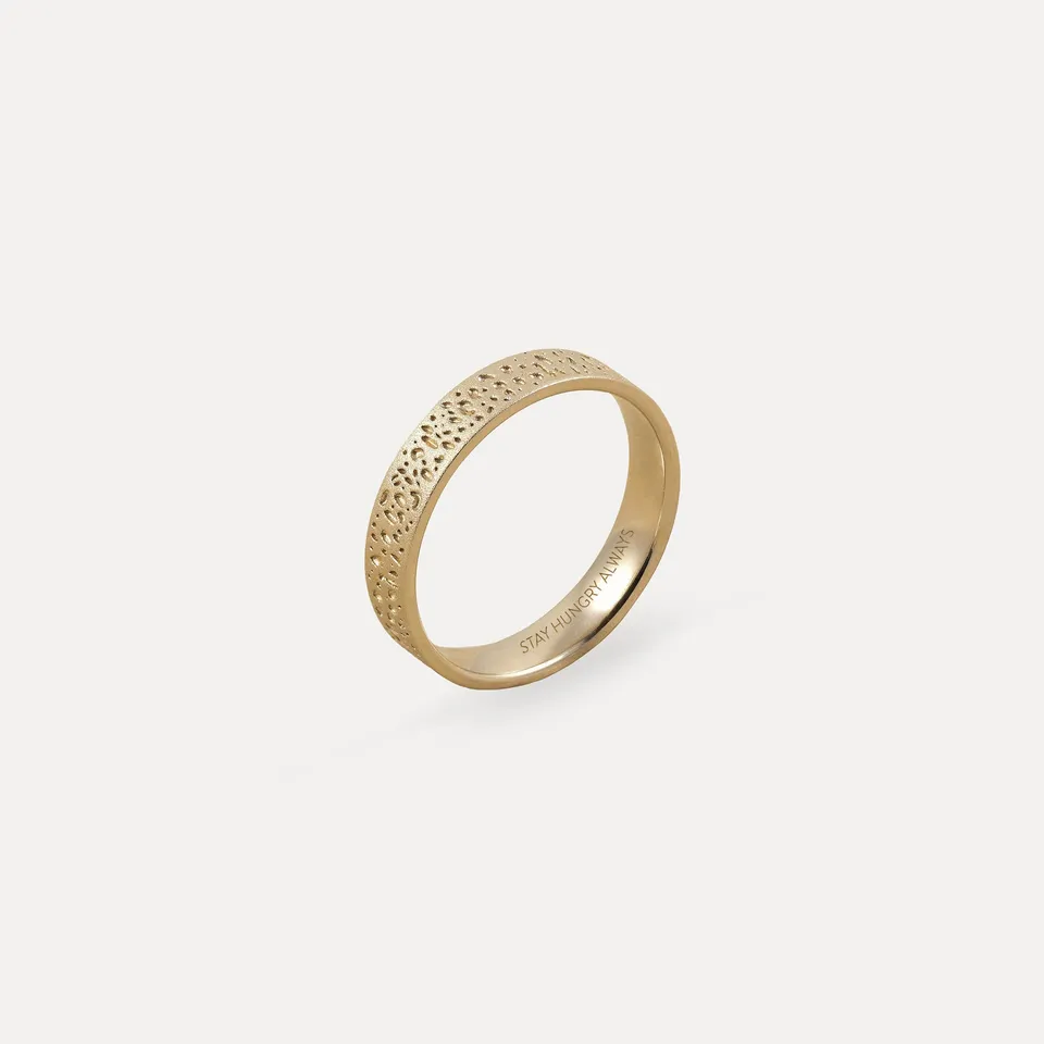 Stilnest Dotted Fair Band Ring 585 Gold Fairtrade 52