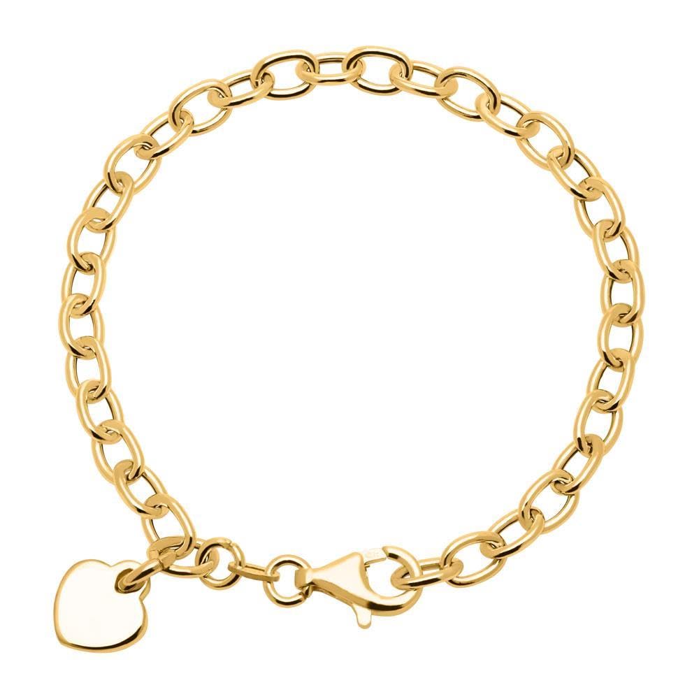 JEWLIX ID-Armbänder Herzarmband vergoldet 925er Silber