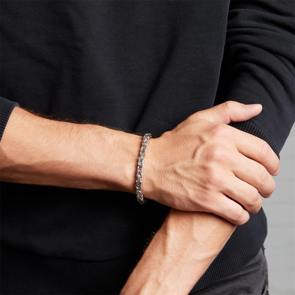 JEWLIX Königsarmbänder Armband Silber 925 5,5mm 23cm Herren