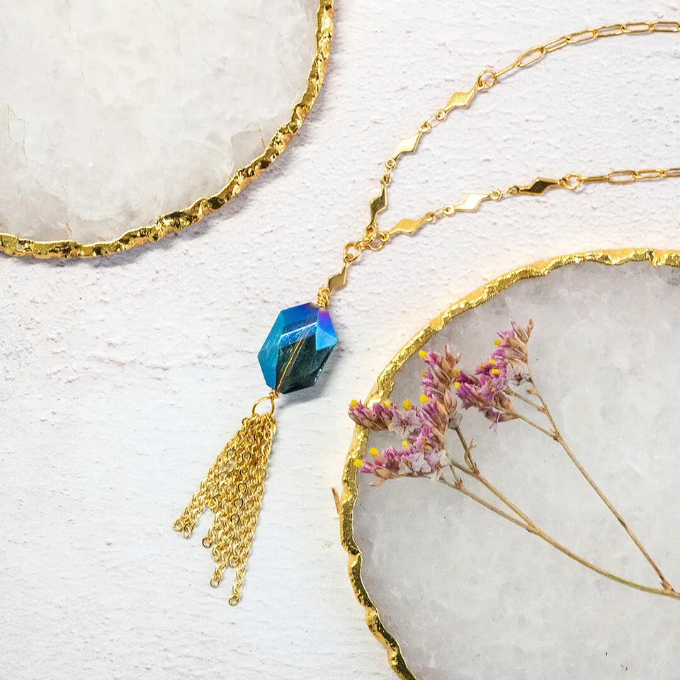 Joy by Corrine Smith Bolt from the Blue Halskette Gold Blau