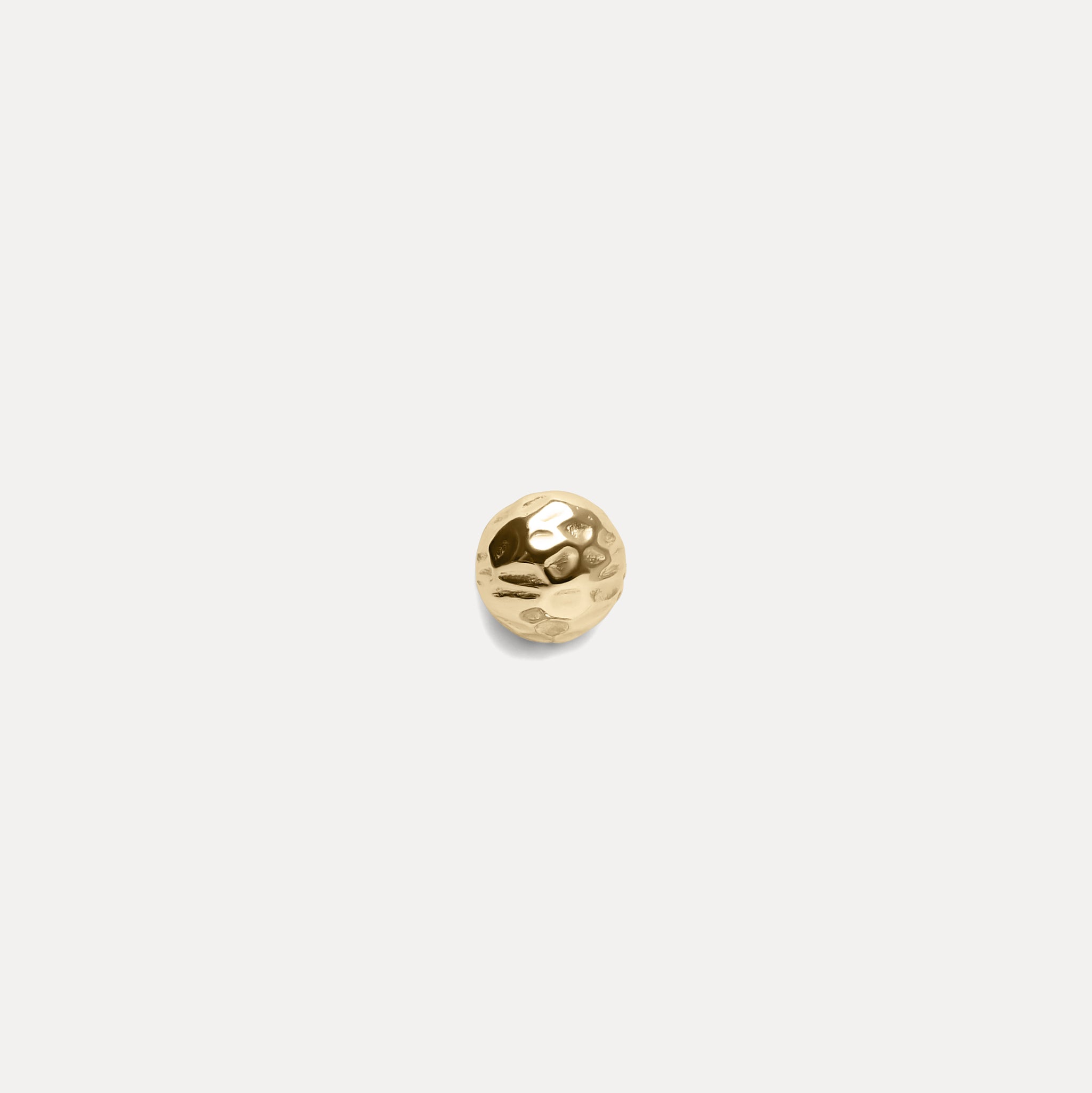 Stilnest Textured Ohrstecker Single 585 Gold Massivgold