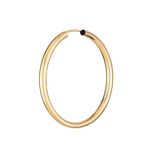 NKlaus JEWELLERY Creolen Gelbgold 585 Ohrringe 40 mm 2,5 mm