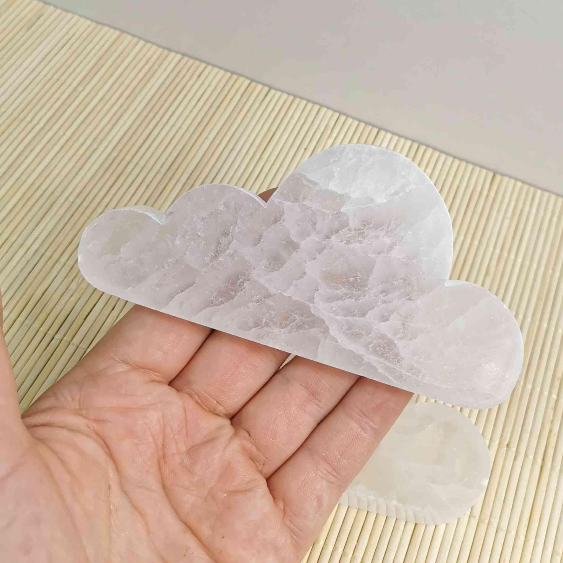 NKlaus Healing Crystals Selenit Wolke Ladeplatte 12x6 cm 160 g
