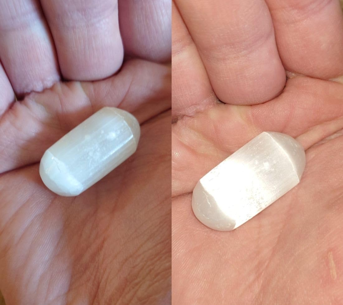 NKlaus HEALING CRYSTALS Selenit Trommelsteine weiß 1000 g