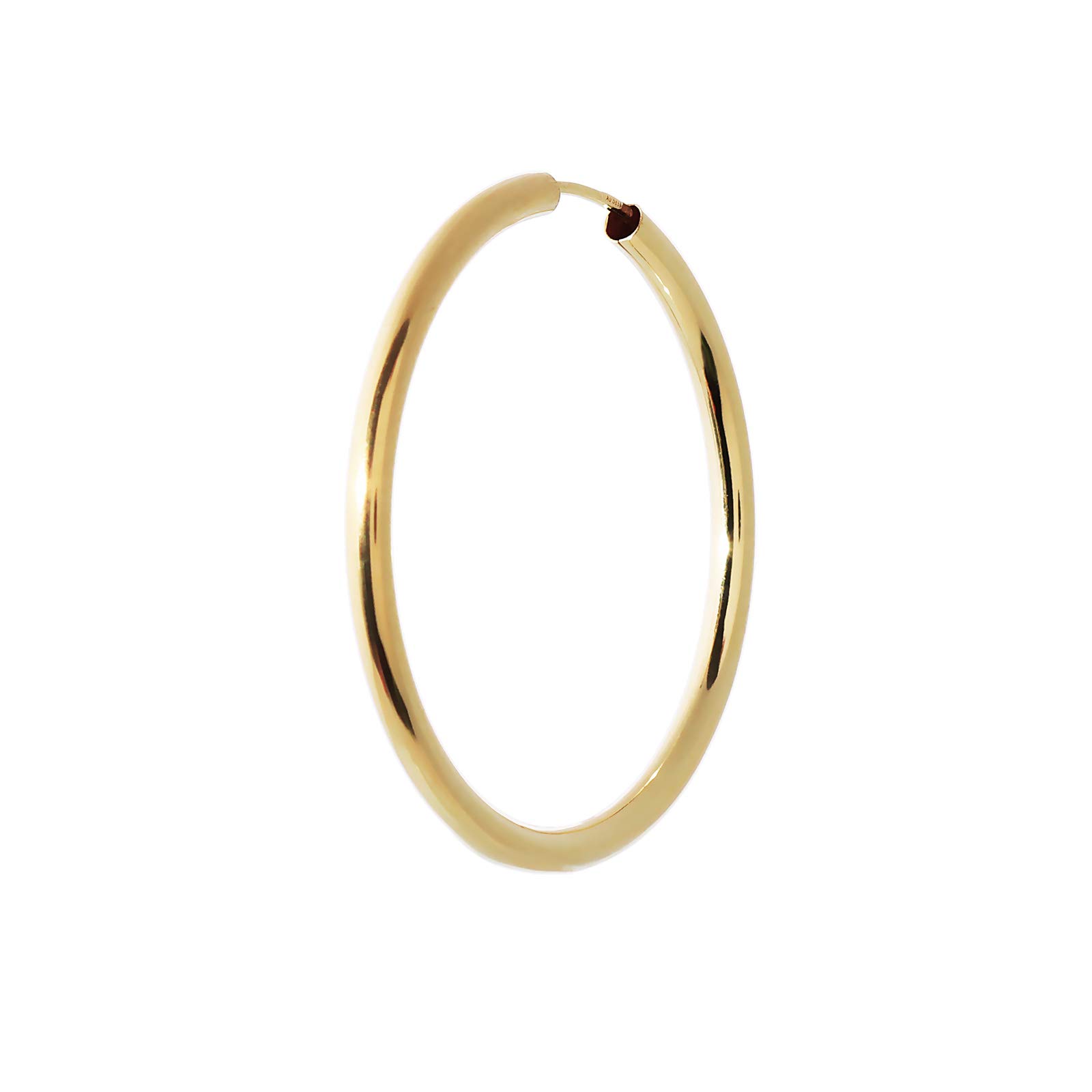 NKlaus JEWELLERY Creolen Gelbgold 585 Ohrringe 40 mm 2,5 mm