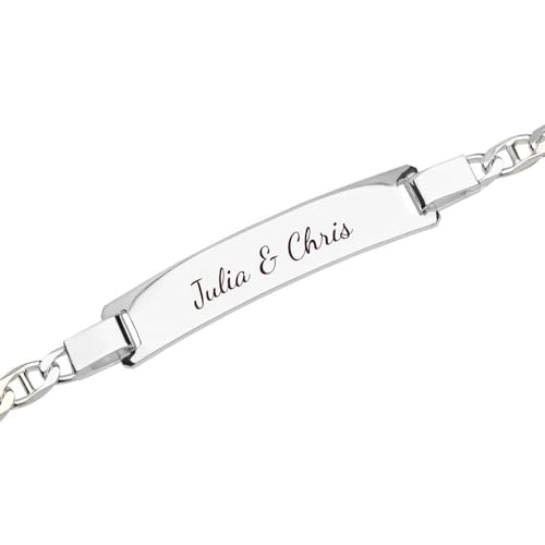 JEWLIX ID-Armbänder ID0035-T Armband 16 cm Silber gravierbar