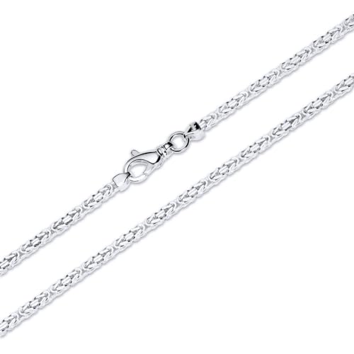 JEWLIX Königskette Silber Halskette 2 mm 45 cm