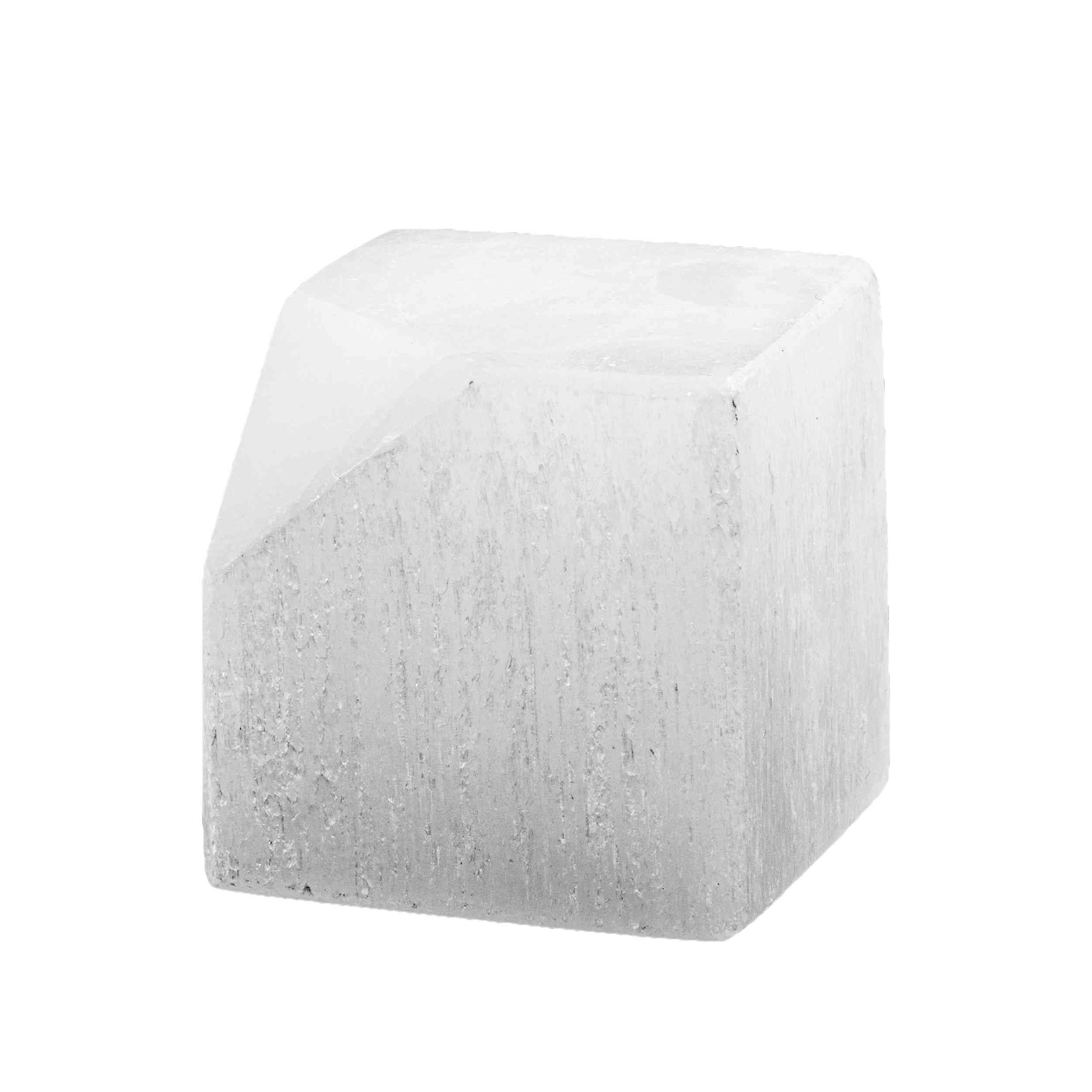 NKlaus Healing Crystals Selenit-Würfel 5x5cm Weiß 280g
