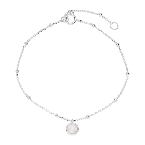 JEWLIX ID-Armbänder Stein Silberarmband Weiß 925er Silber Damen