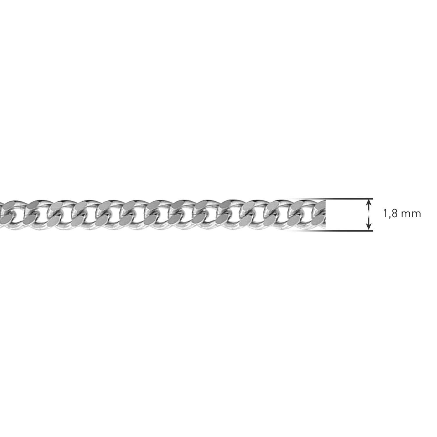 trendor Halsketten Panzerkette 925 Silber 45cm 1,7mm Halskette