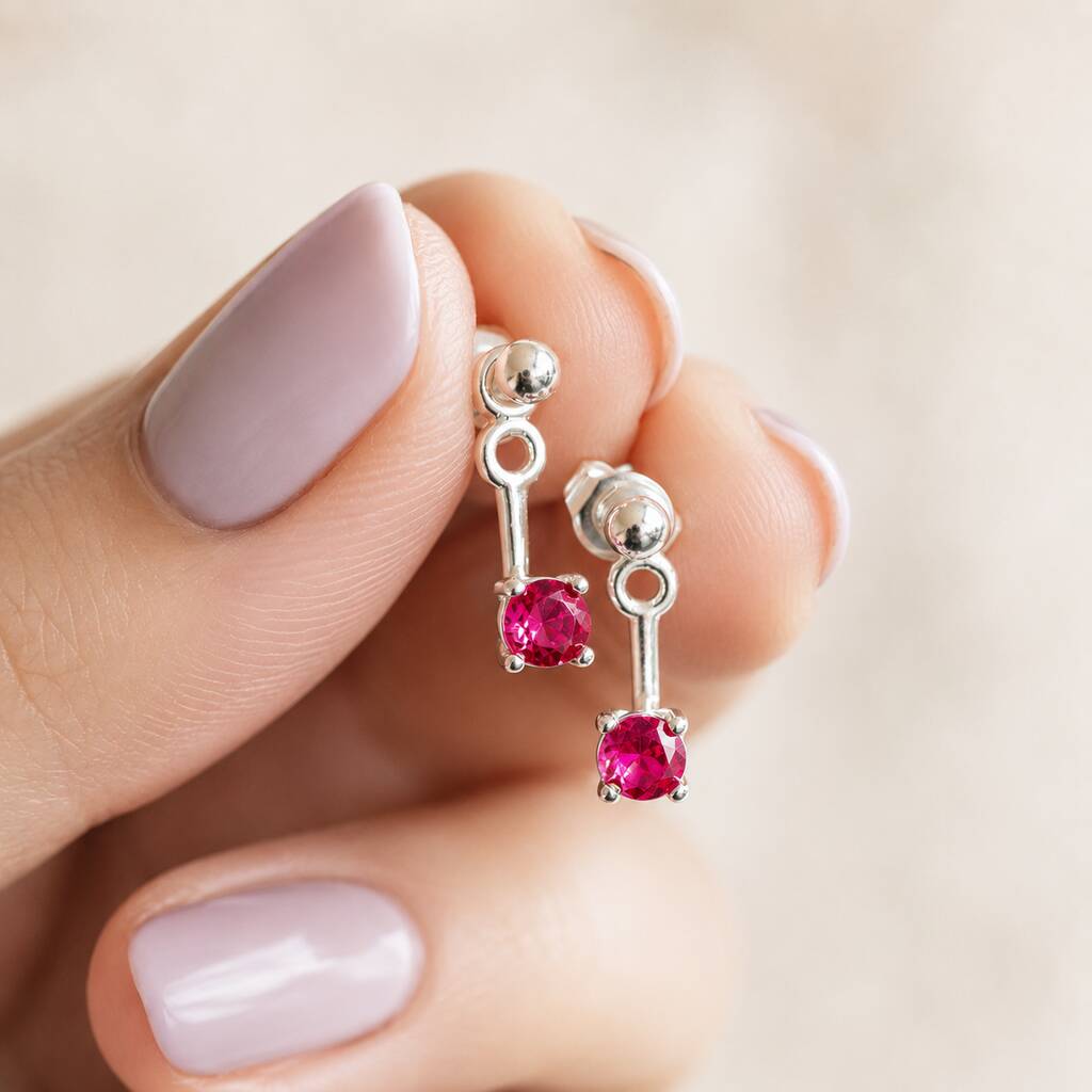 Joy by Corrine Smith Illusion Birthstone Ohrstecker Gold