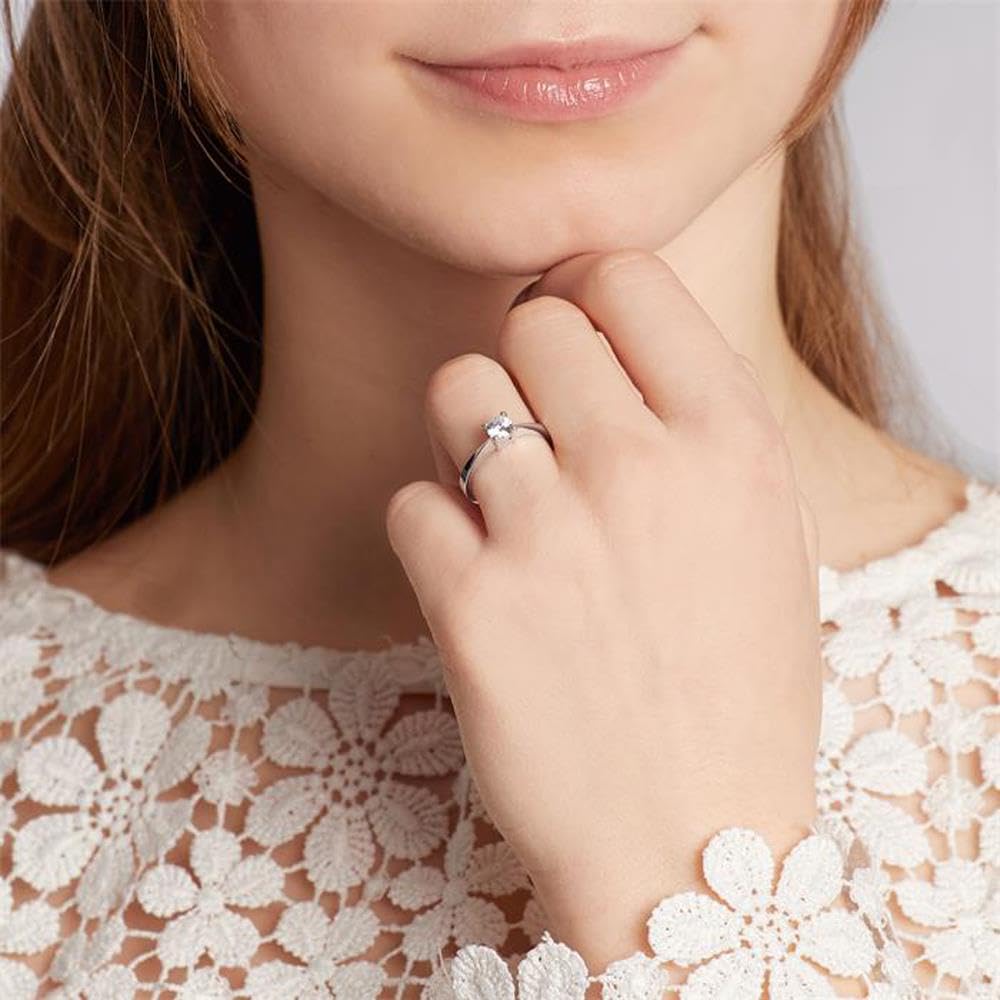 JEWLIX VR0024 Verlobungsring Silber 50 Zirkonia 3,5 mm