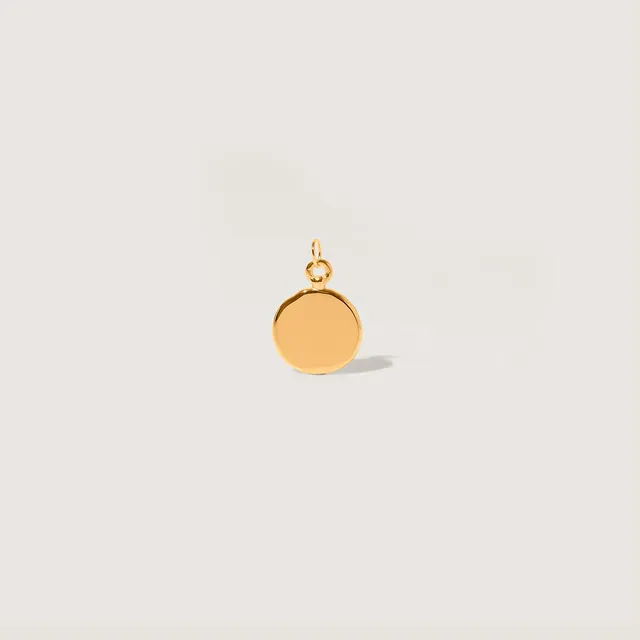 Stilnest Fluid Medallion Anhänger Hochglanz Gold Vermeil gravierbar