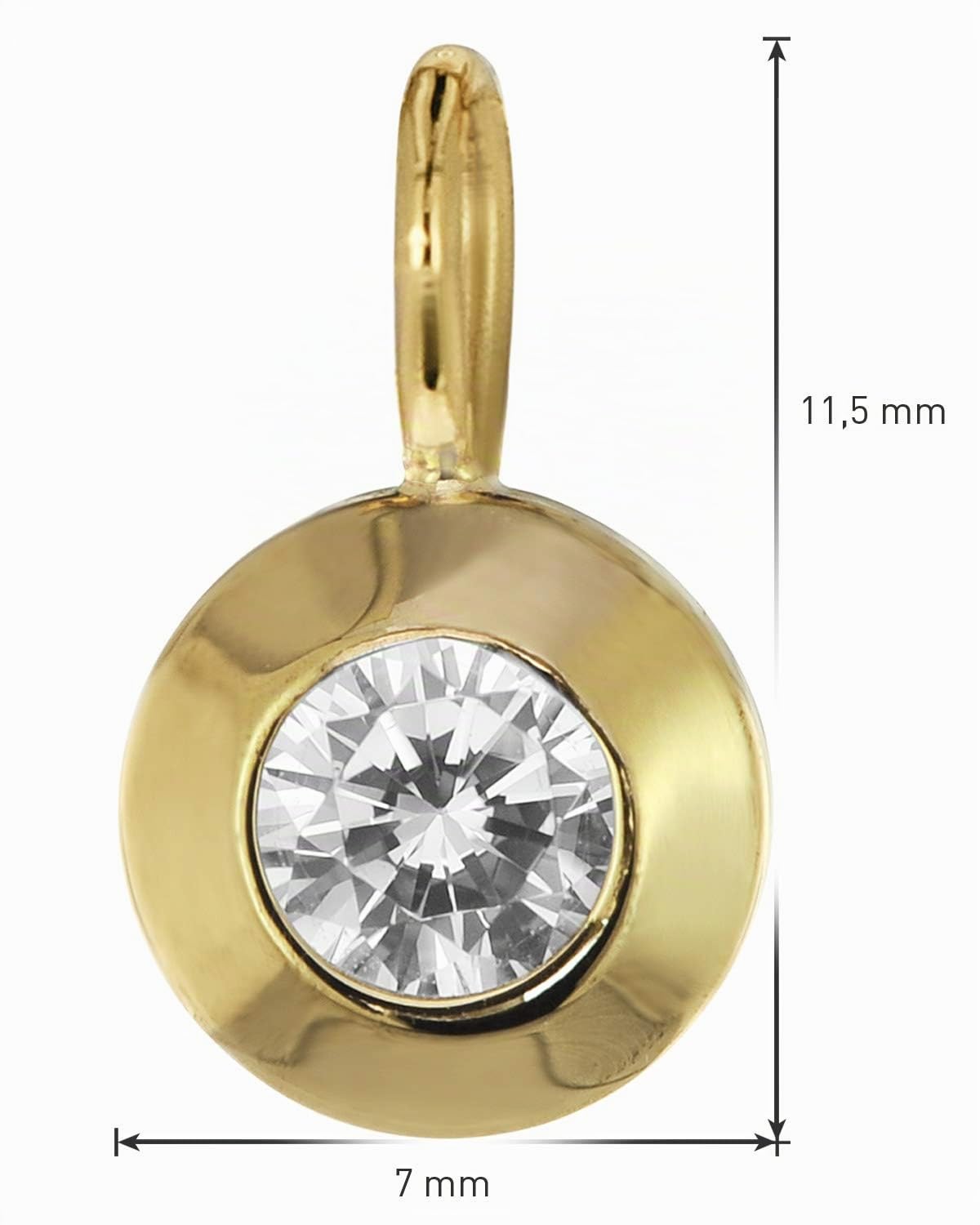 trendor Halsketten 75042 Gold Anhänger Zirkonia Kette 42 cm