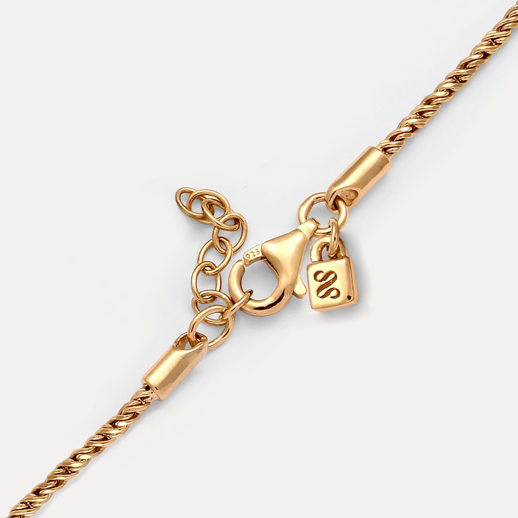 Stilnest Spiral Chain Armband 17+2cm Gold Vermeil
