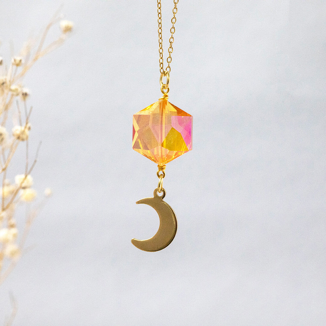 Joy by Corrine Smith Oberon Halskette Gold Orange Kristall