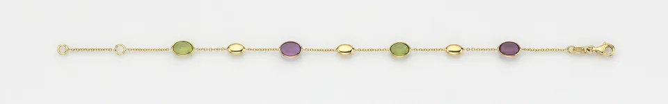 Eugen Rühle Armbänder 37.2101.271-100 Armband Amethyst Peridot Gold