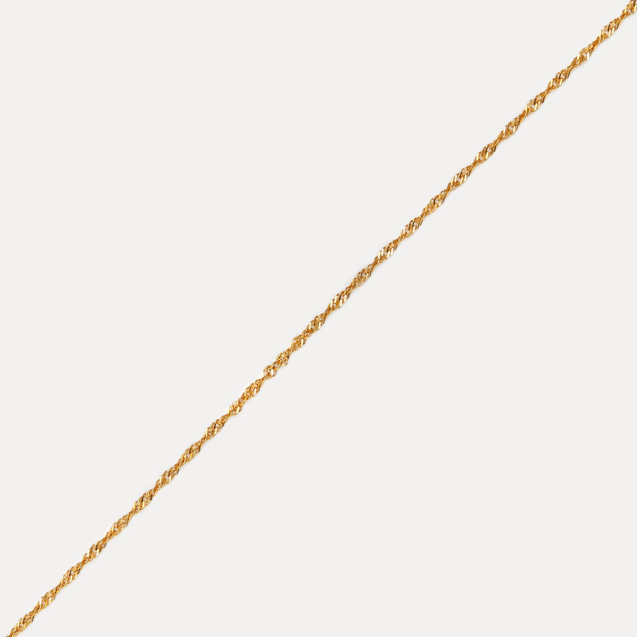Stilnest Singapore Kette 45cm Halskette Gold Vermeil