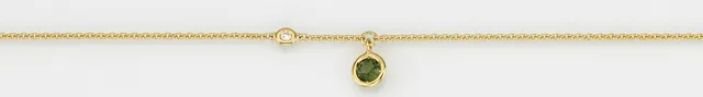 Eugen Rühle Colliers 41.5108 Halskette Gelbgold Brillant Grünturmalin