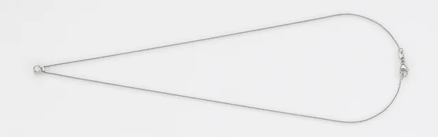 Eugen Rühle Solitär Anhänger 0,10ct 590 Weißgold 45 cm