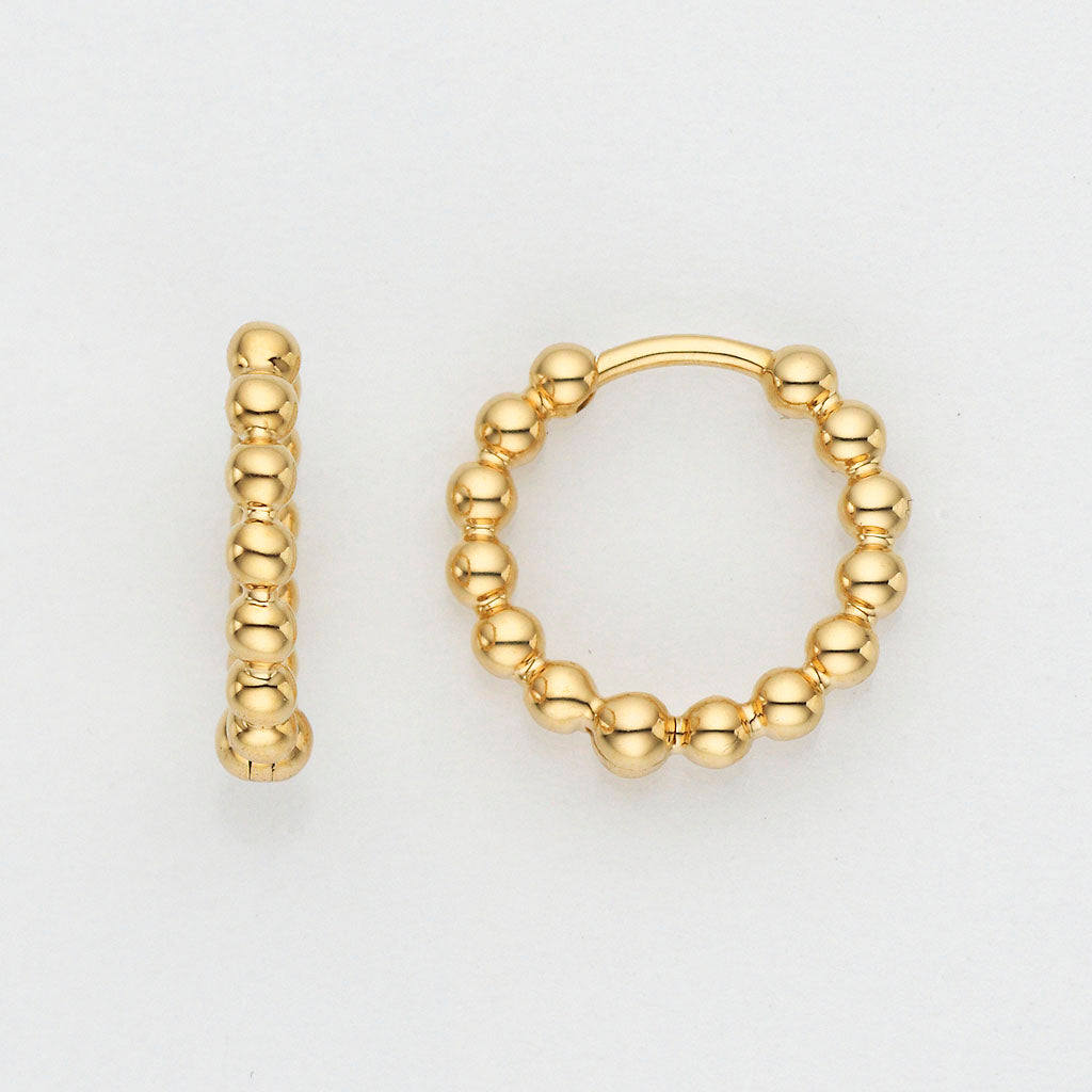 Eugen Rühle Creolen Kugeln 2,3x15mm Ohrringe 750 Gold