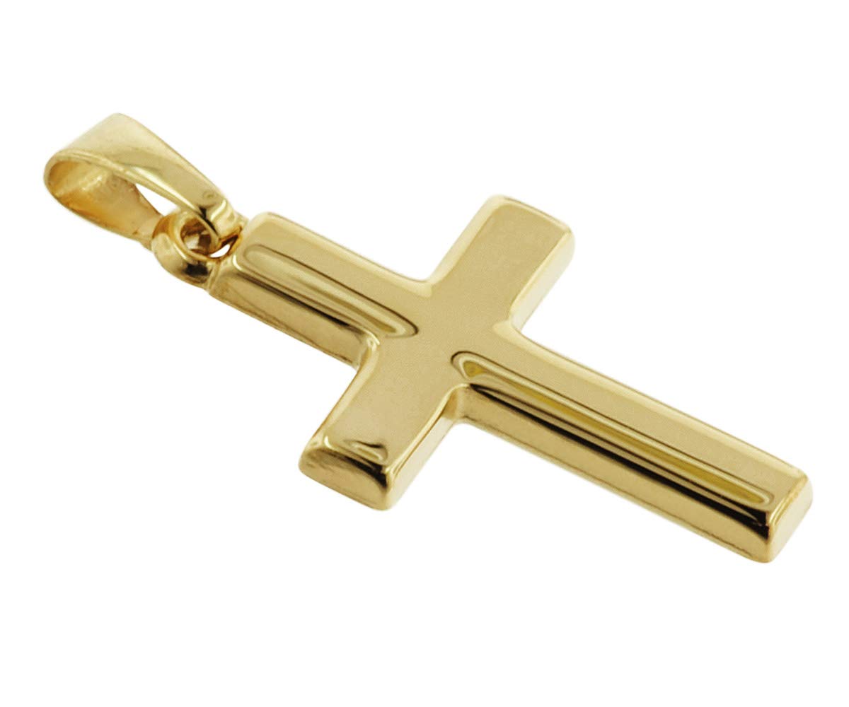 trendor Halsketten Kreuz Gold 333 18mm Kette 40cm Kinder
