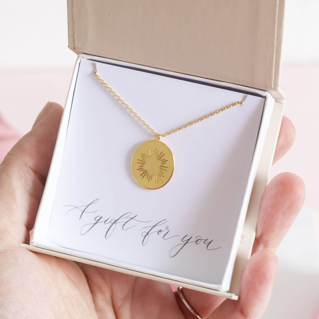 Joy by Corrine Smith Bright Star Oval Stern Halskette Gold