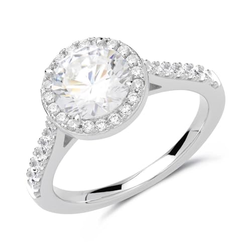 JEWLIX VR0159 Damenring Silber Gr.54mm Halo Zirkonia