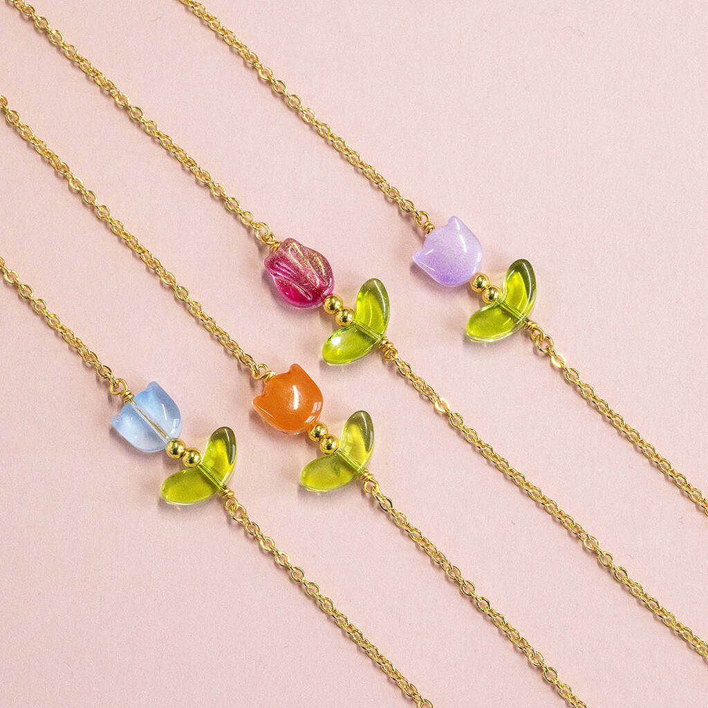 Joy by Corrine Smith Glass Tulip Armband Gold Tulpe