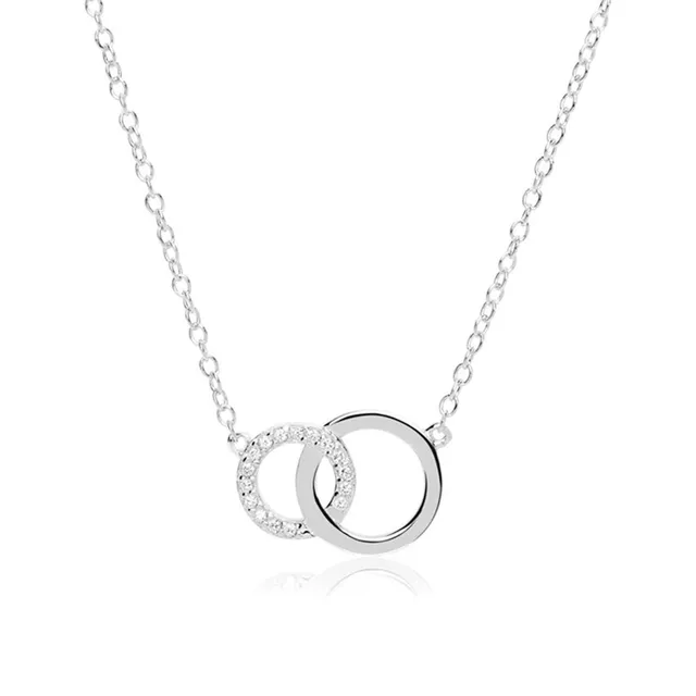 JEWLIX Kreise Kette 925er Silber Zirkonia
