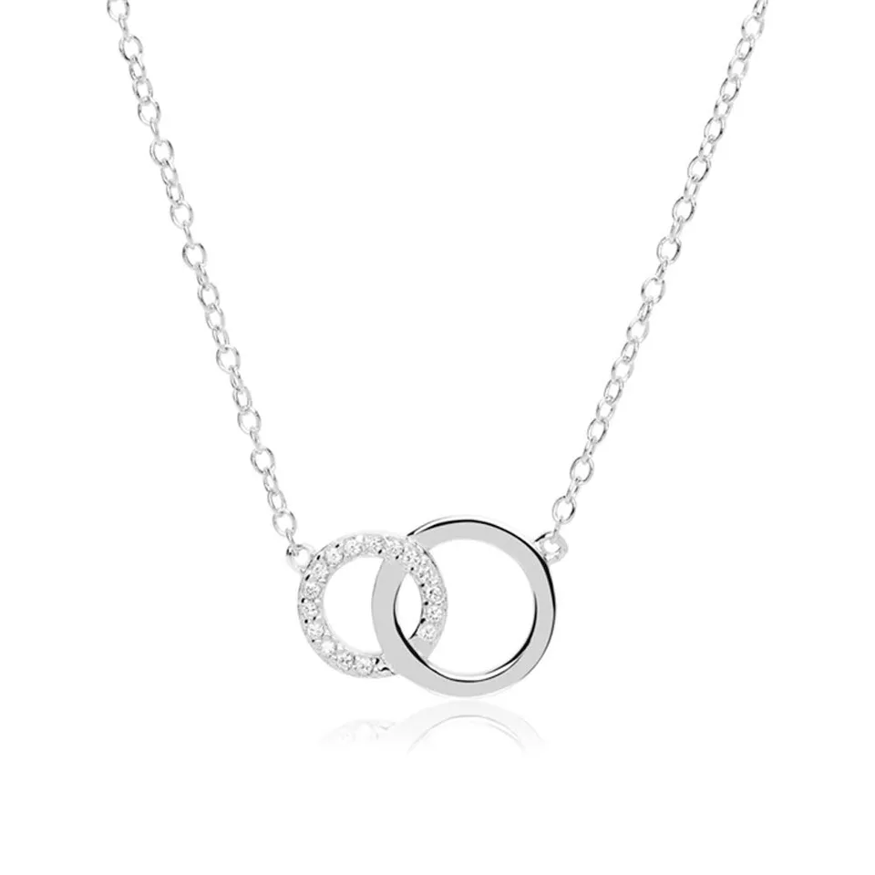 JEWLIX Kreise Kette 925er Silber Zirkonia