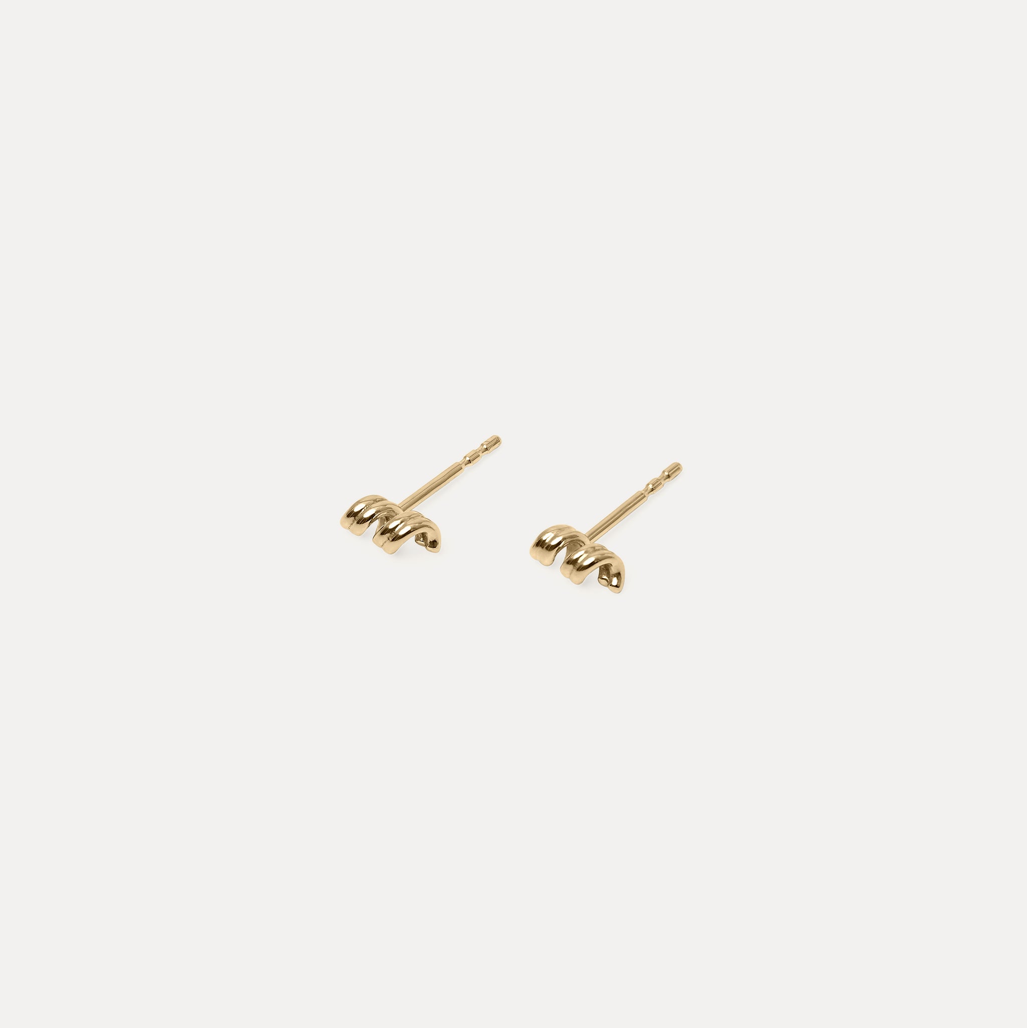 Stilnest Spiral Ohrstecker 585 Gold Ohrringe 14k Massivgold