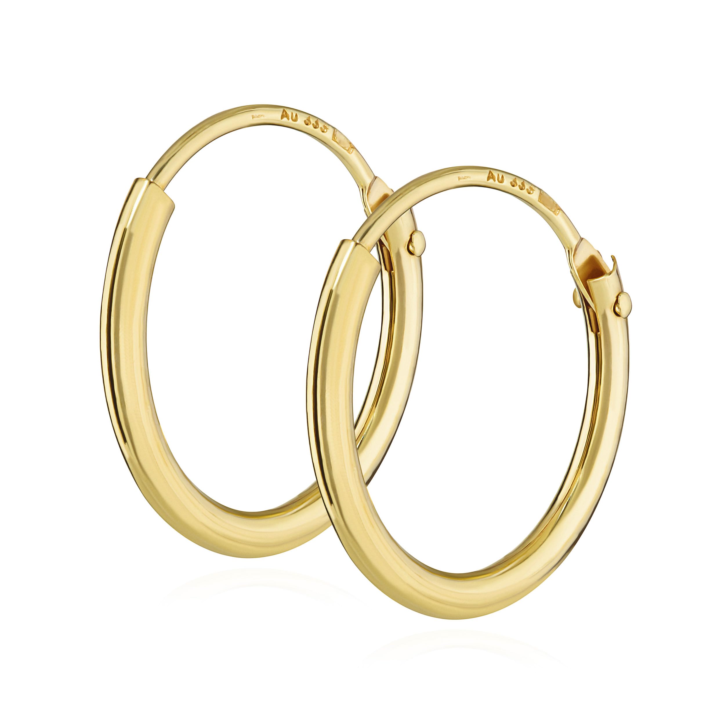 NKlaus Jewellery Creolen 333 Gold 15mm Paar