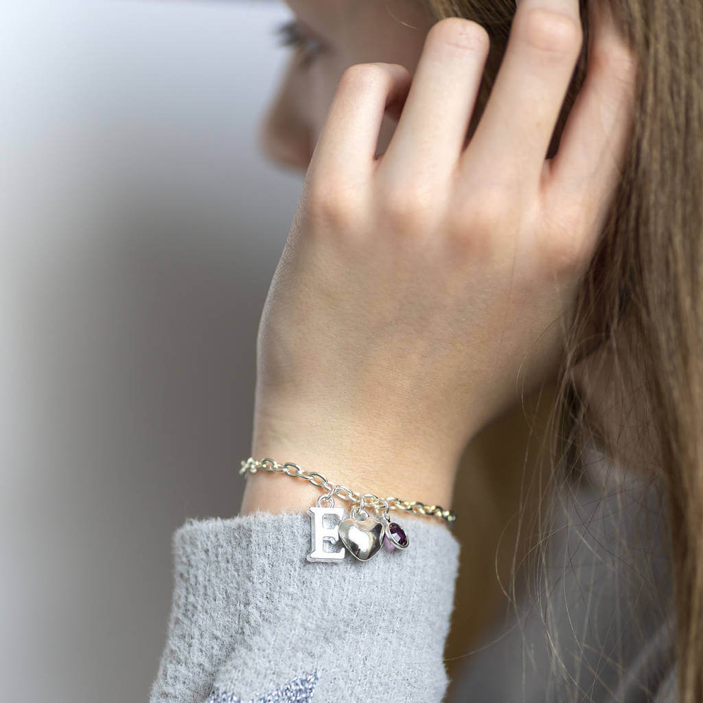 Joy by Corrine Smith Charm Armband Kind versilbert personalisiert