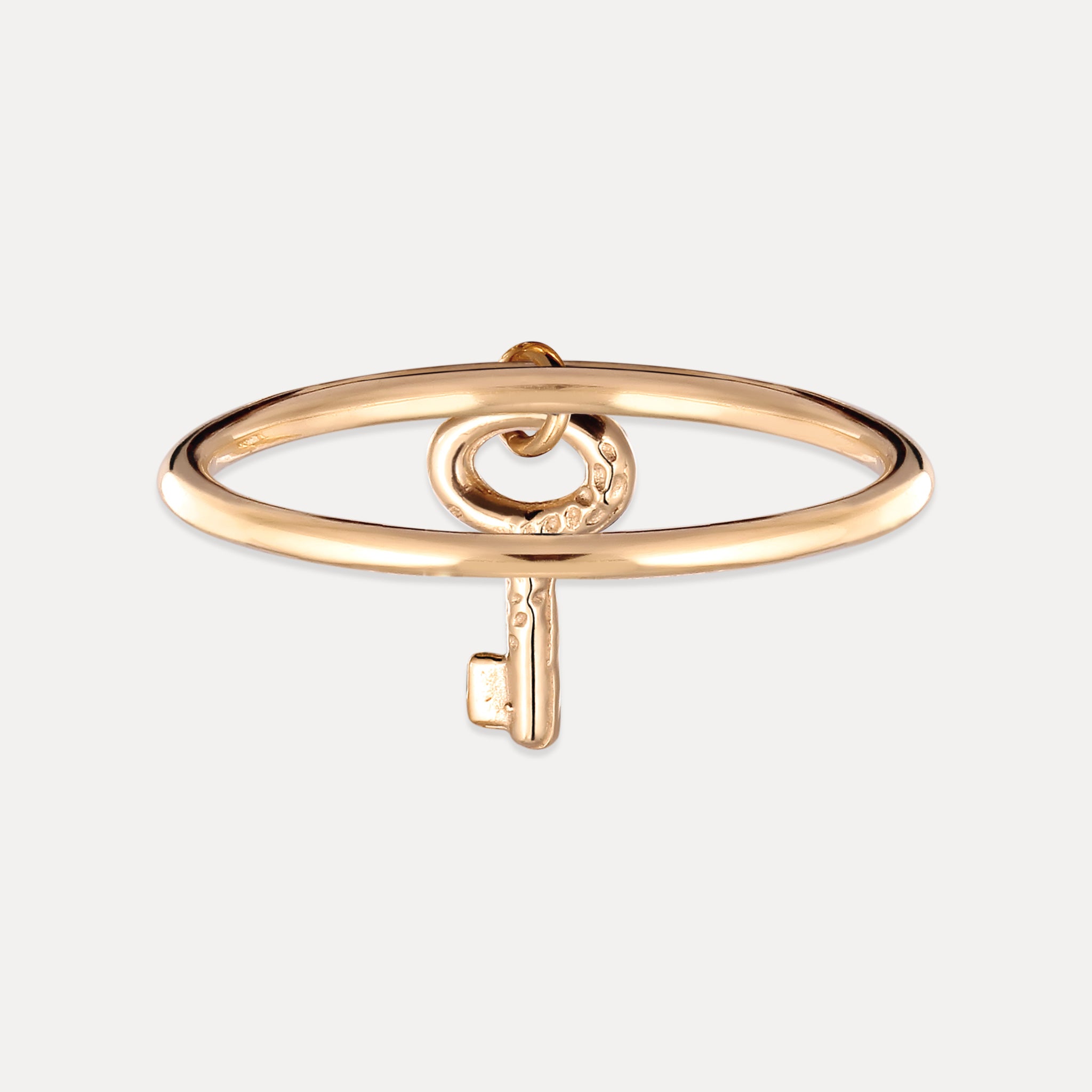 Stilnest Tiny Key Ring 585 Gold Gr. 52 Massivgold