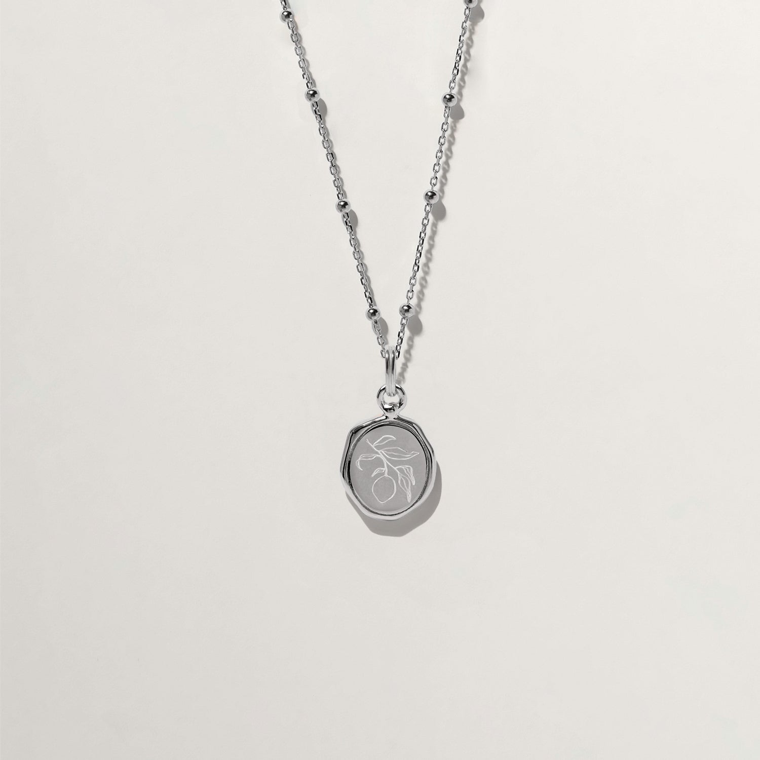 Stilnest Eden Lemon Seal Kette Gold Vermeil 45cm Zitrone