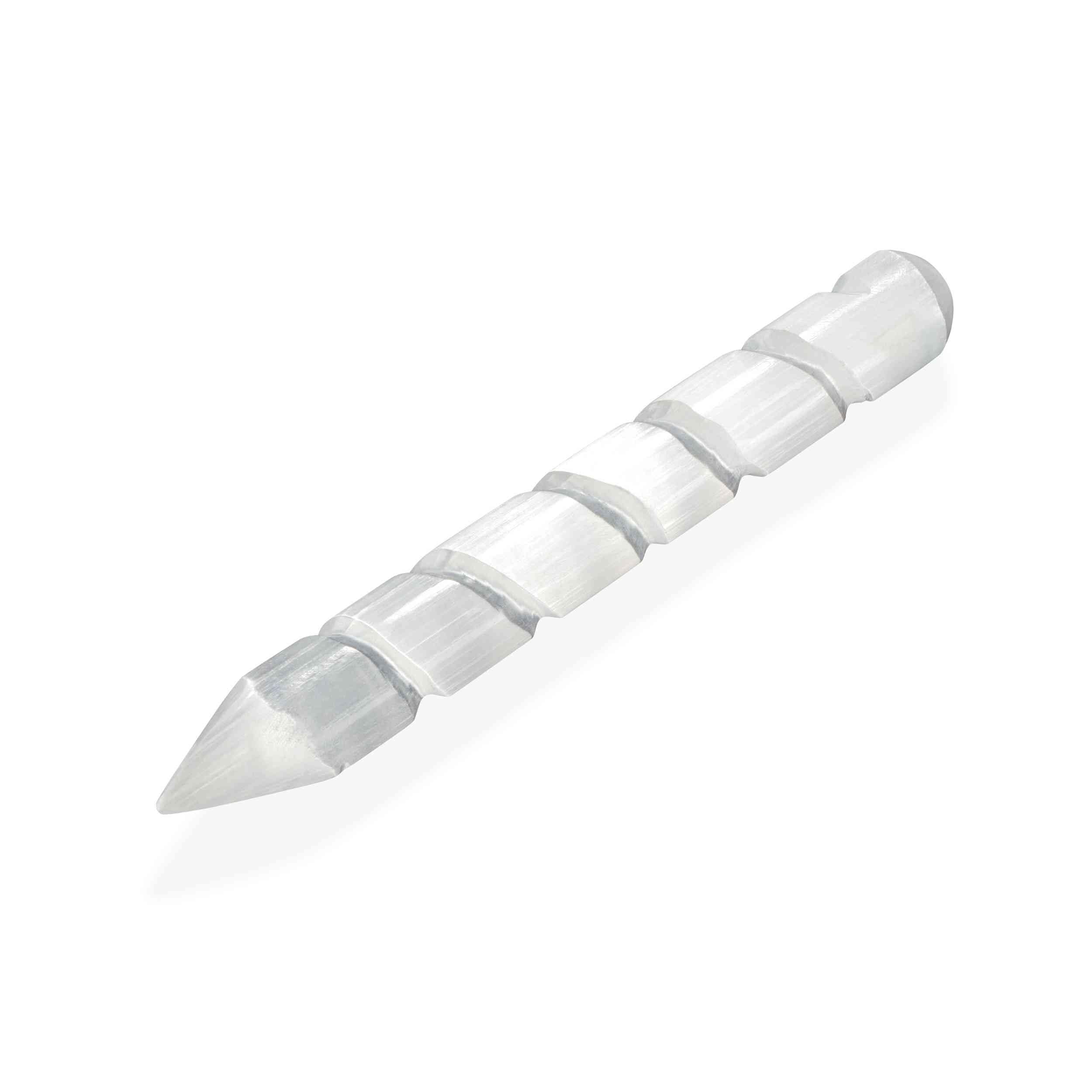 NKlaus Healing Crystals Selenit Spiral-Massagestab 15cm 1 Stück