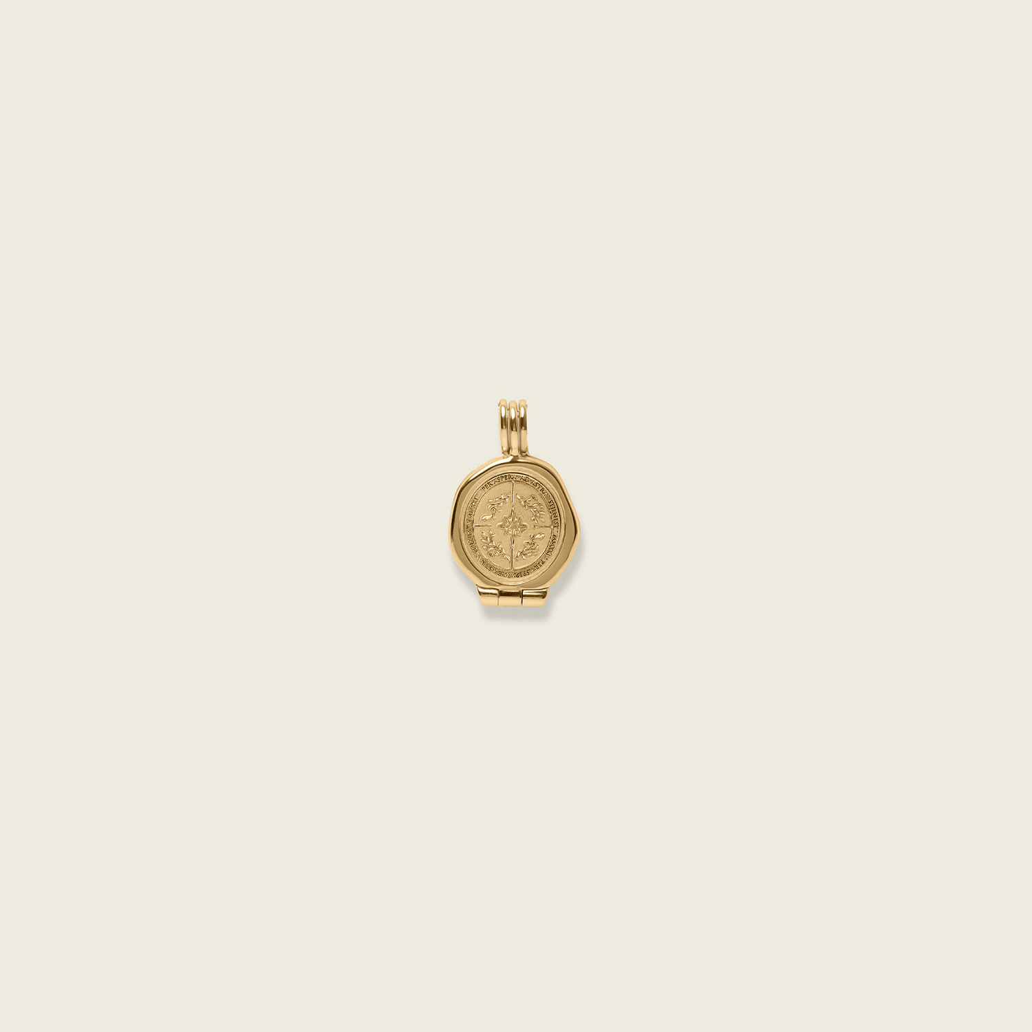 Stilnest Ad Astra Seal Medaillon Anhänger 585 Gold