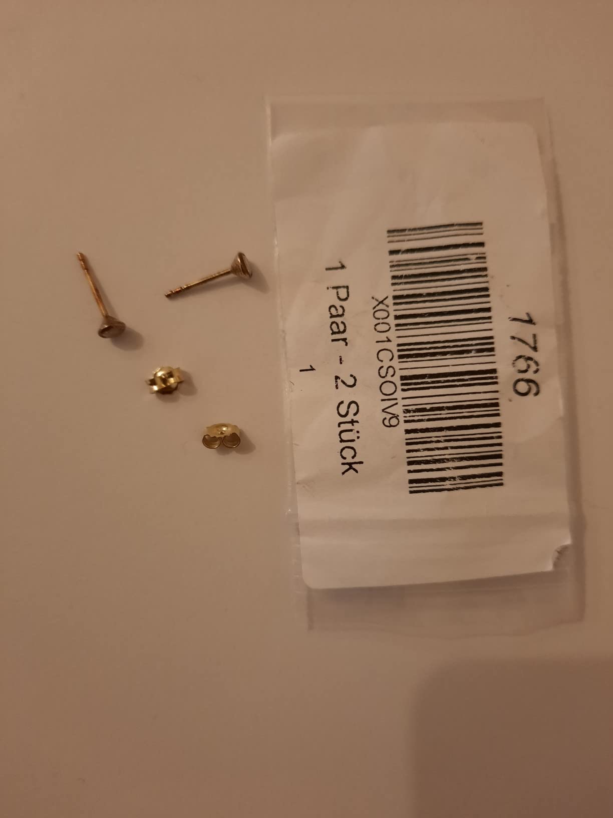 NKlaus Ohrstecker 585 Gelbgold Zirkonia 4,0mm