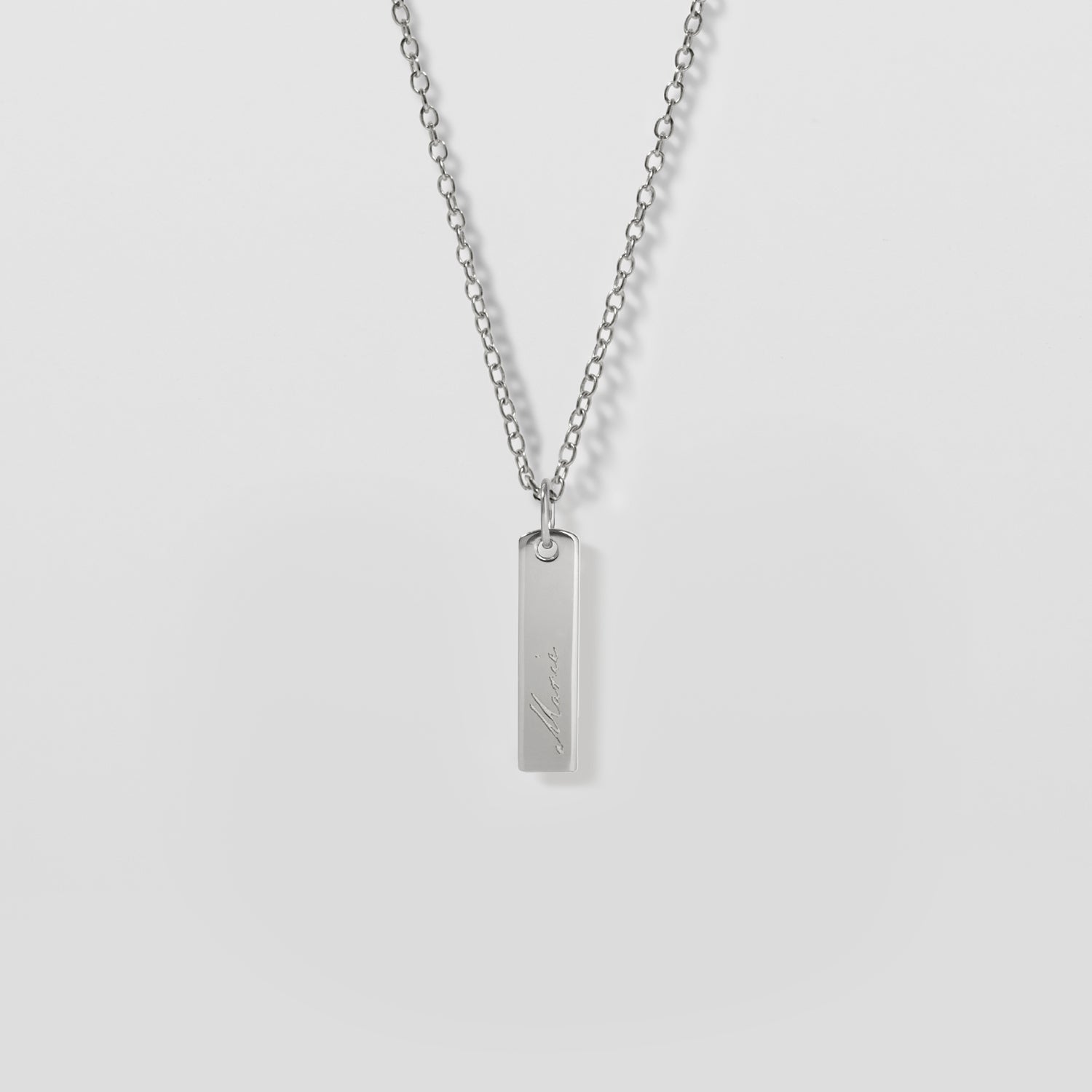 Stilnest Engravable Bar Kette 24k Gold Vermeil 45cm Anker