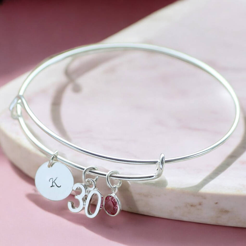 Joy by Corrine Smith Special Birthday Birthstone Bangle Silber 70