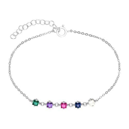 JEWLIX Armkette Gold 925 Silber Zirkonia bunt Damen
