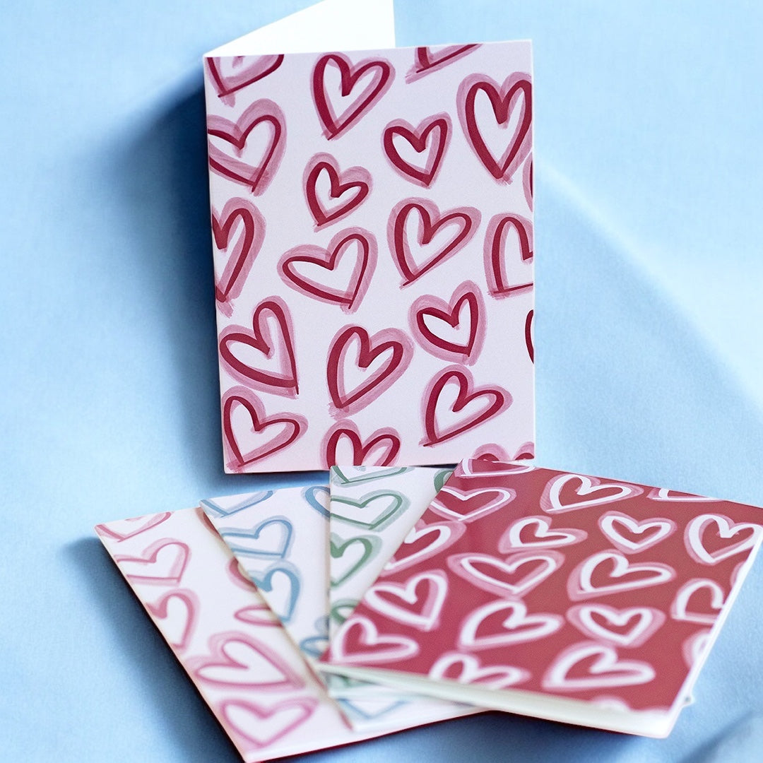 Joy by Corrine Smith Whimsy Heart Grußkarten 5er Set A6 Blanko