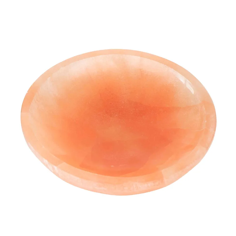 NKlaus Healing Crystals Orange Selenit Schale 19 cm Ladeschale